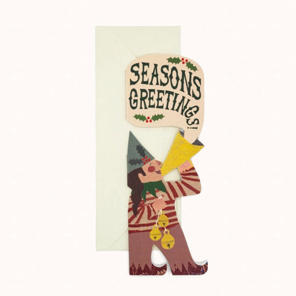 Hadley Paper Goods Christmas Elf Boy Card