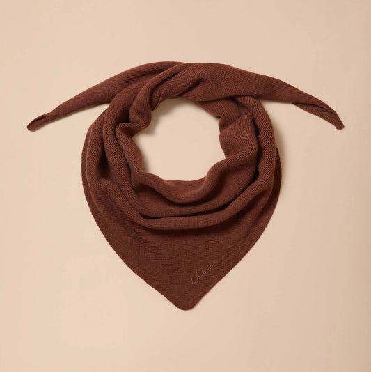 TBCo Merino Wool Triangle Scarf - Brown