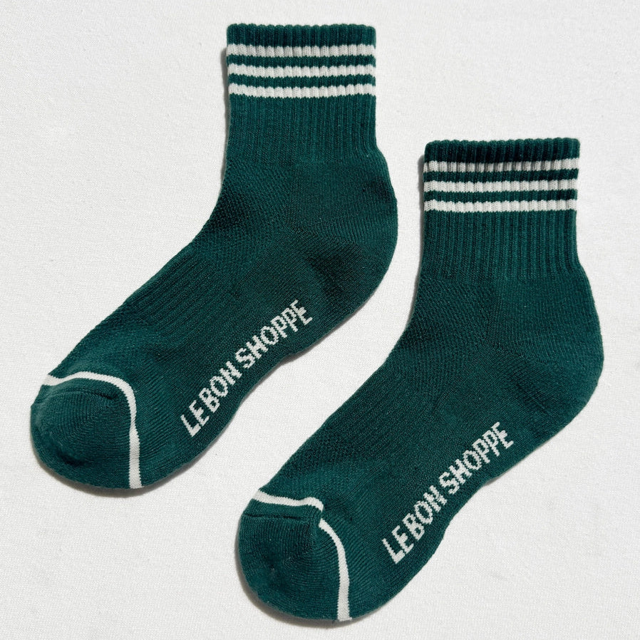 Le Bon Shoppe Girlfriend Socks - Hunter Green