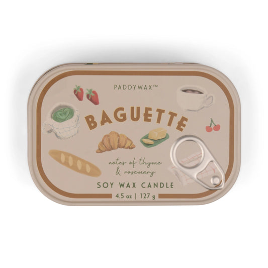 Paddywax Bistro Tin Candle - Baguette