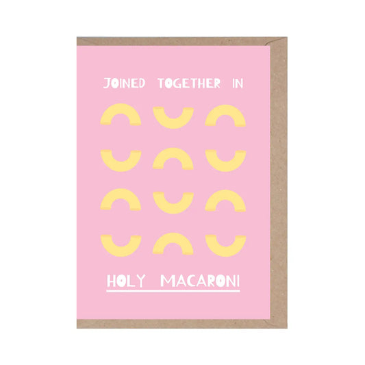 Holy Macaroni Wedding Card