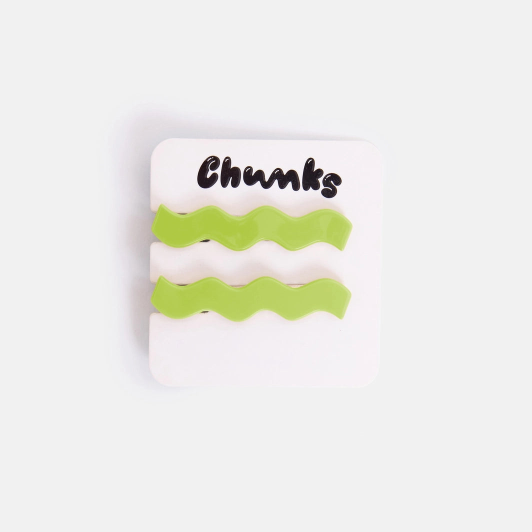 Chunks Allie Clips in Lime