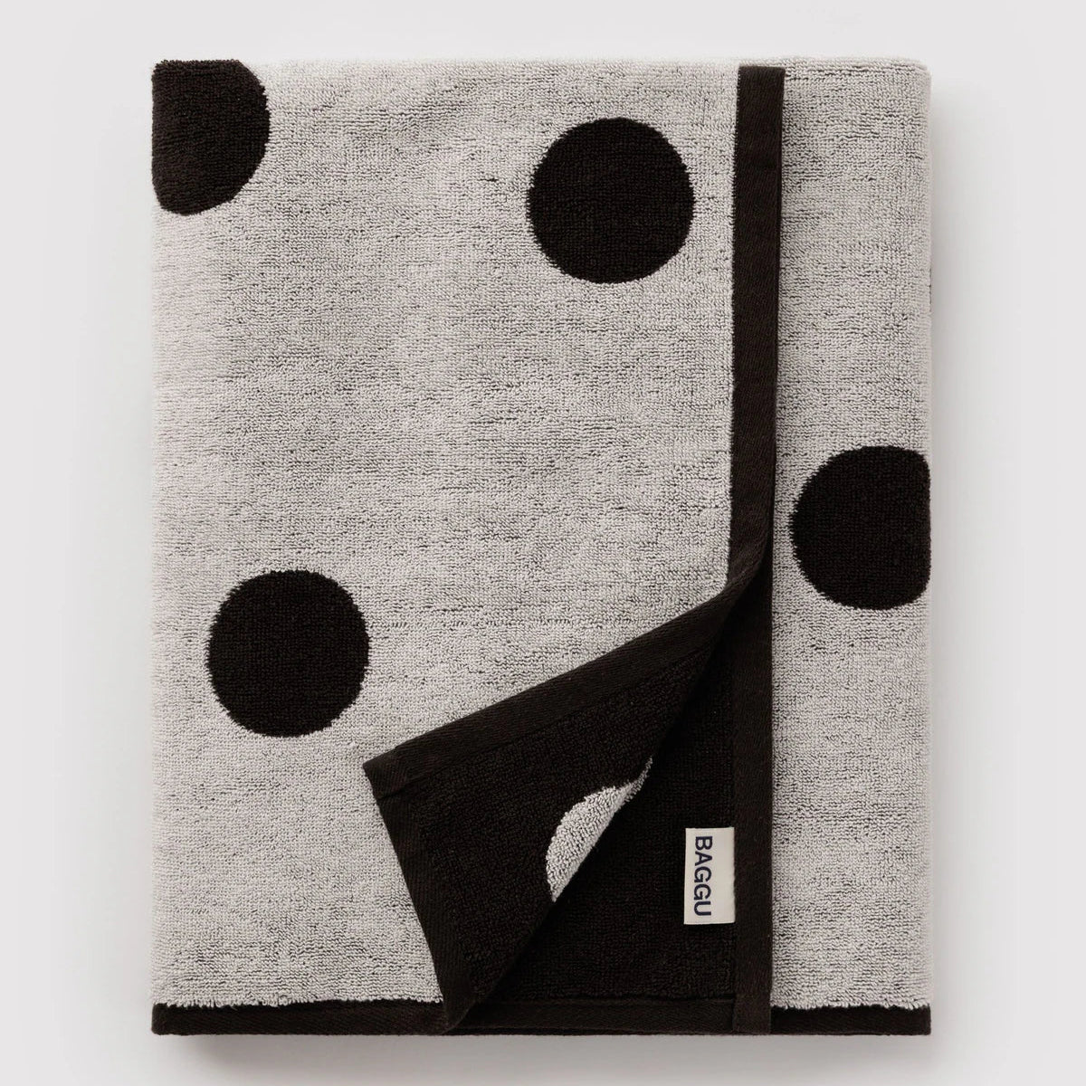 Baggu Bath Towel - Cream and Black Polka Dot