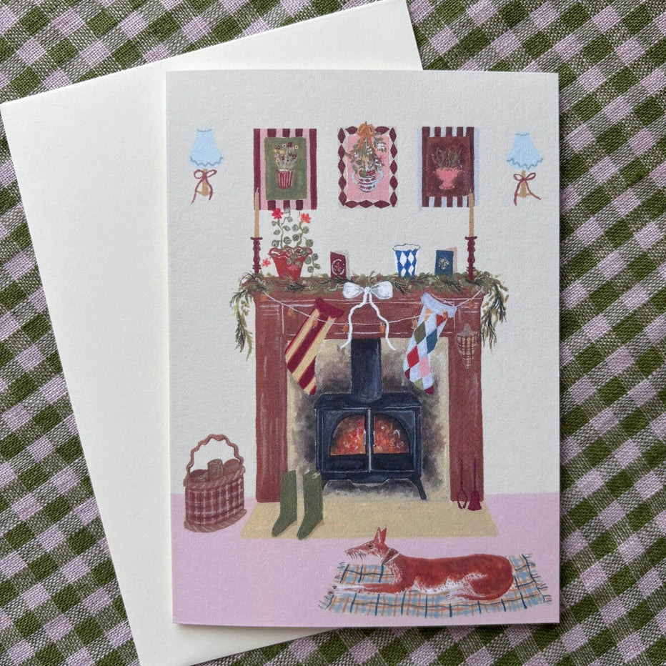By The Fireplace Card