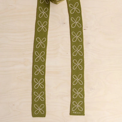 TBCo Merino Wool Skinny Scarf - Navy Olive