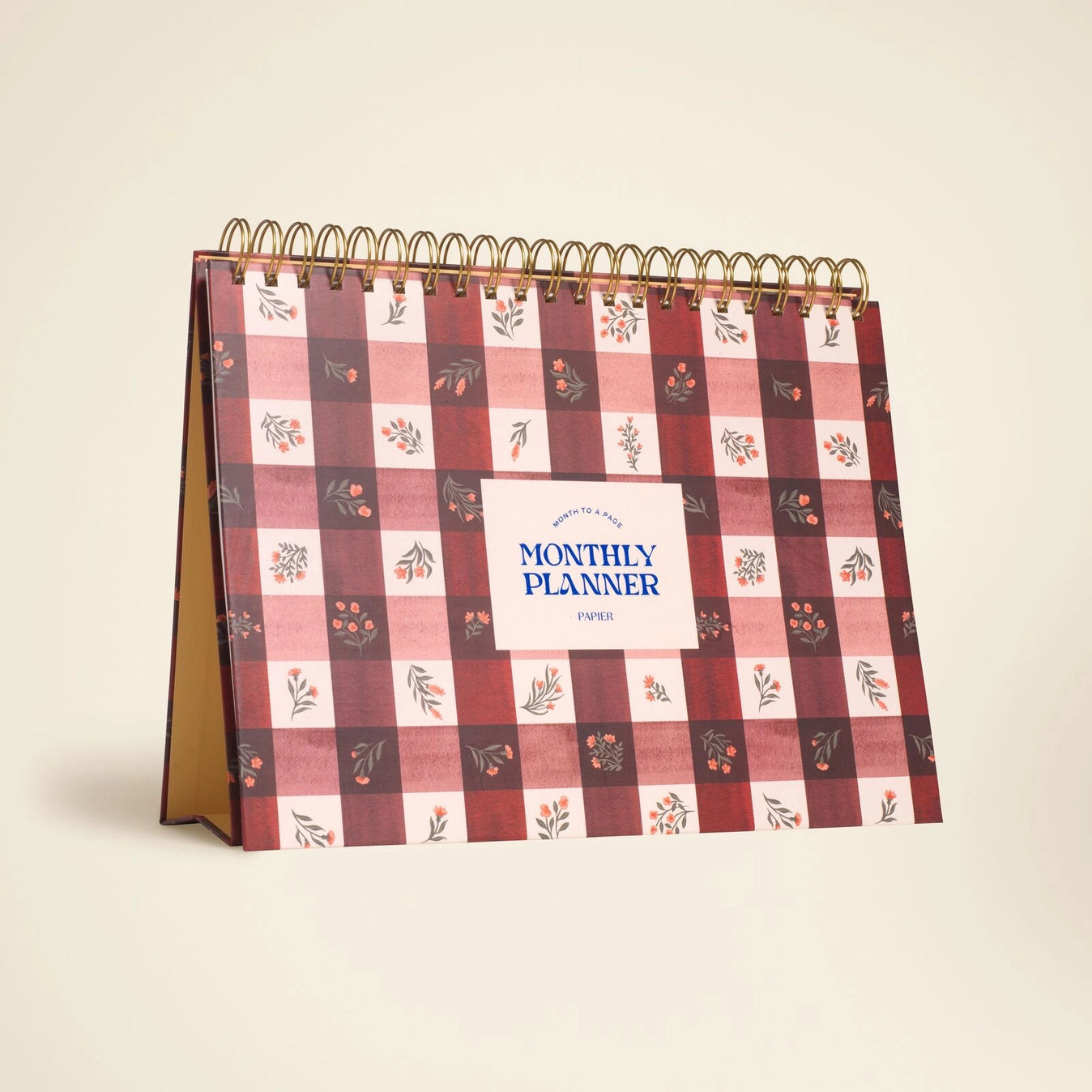 Papier Gingham Monthly Desk Pad