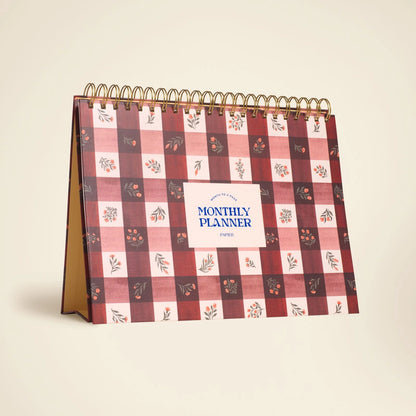 Papier Gingham Monthly Desk Pad