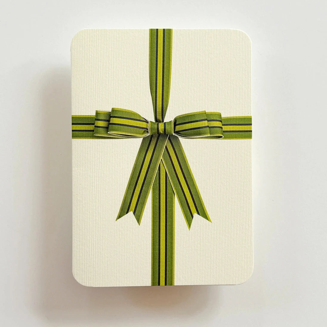 Bow Card - Green Stripe