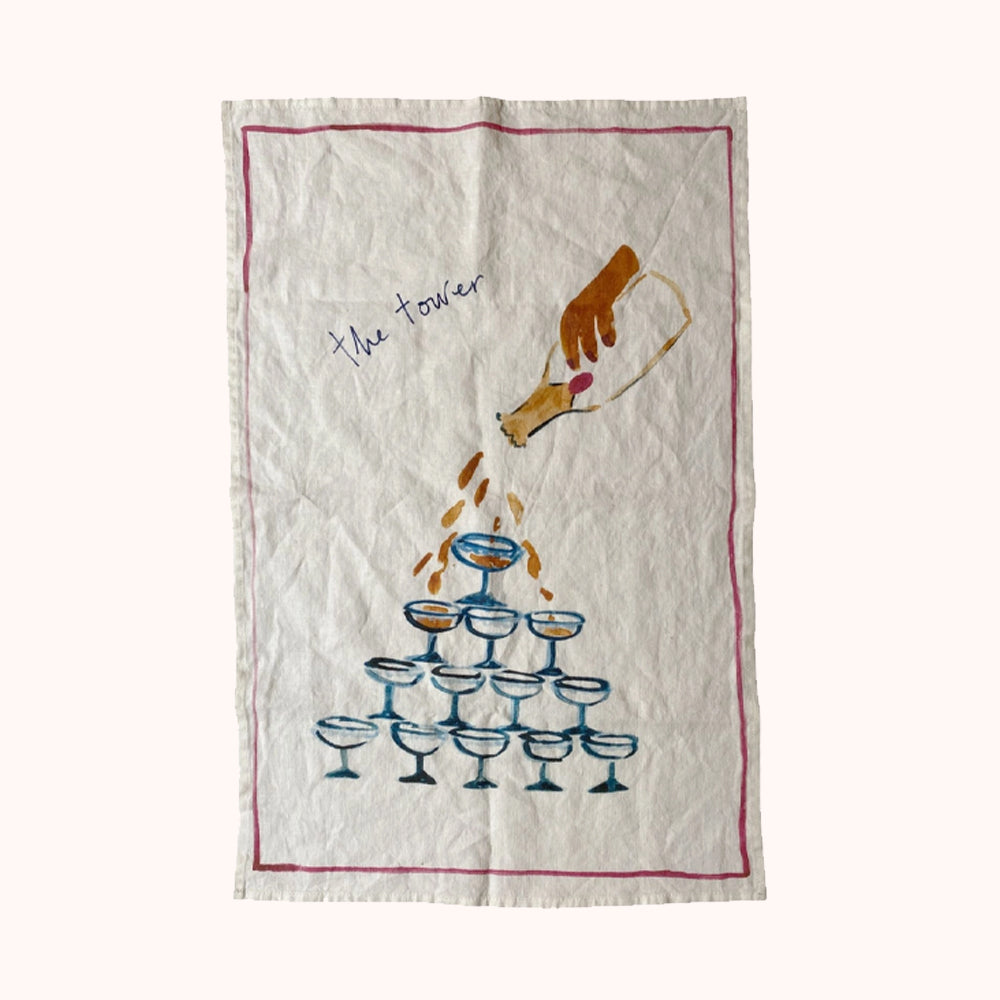 Dinette Linen Tea Towel - The Tower