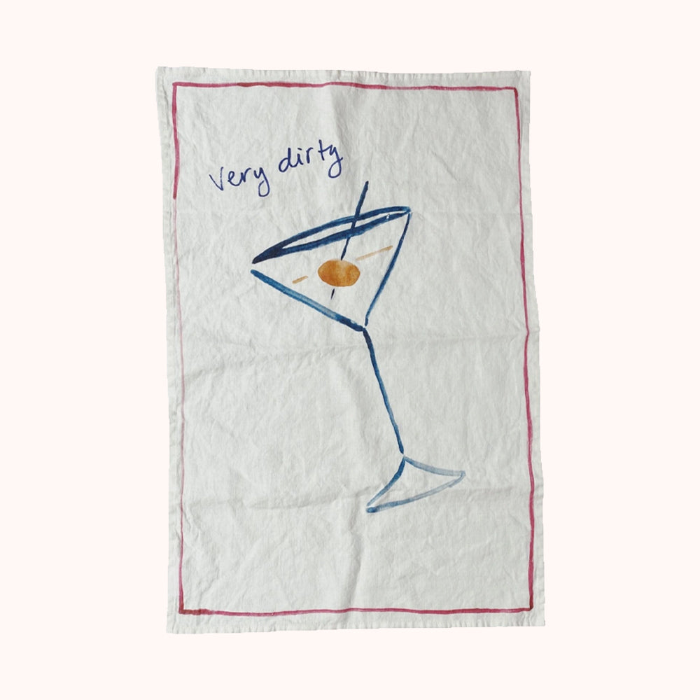 Dinette Linen Tea Towel - Very Dirty Martini