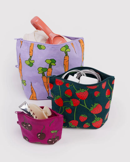 Baggu Go Pouch Set - Carrots and Berries