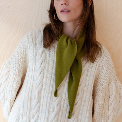 TBCo Merino Wool Triangle Scarf - Olive