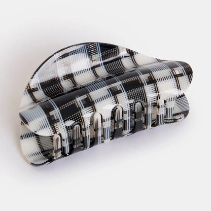 Chunks Checker Claw in Black & White Plaid