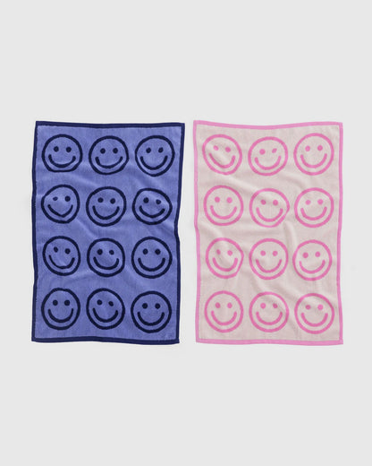 Baggu Hand Towel Set of 2 - Happy Pink Blue