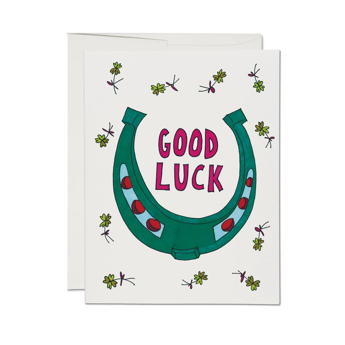 Good Luck Horseshoe Card