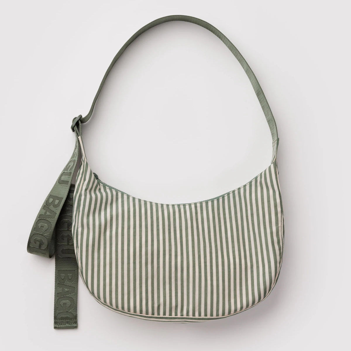 Baggu Medium Crescent Bag - Sage Stripe