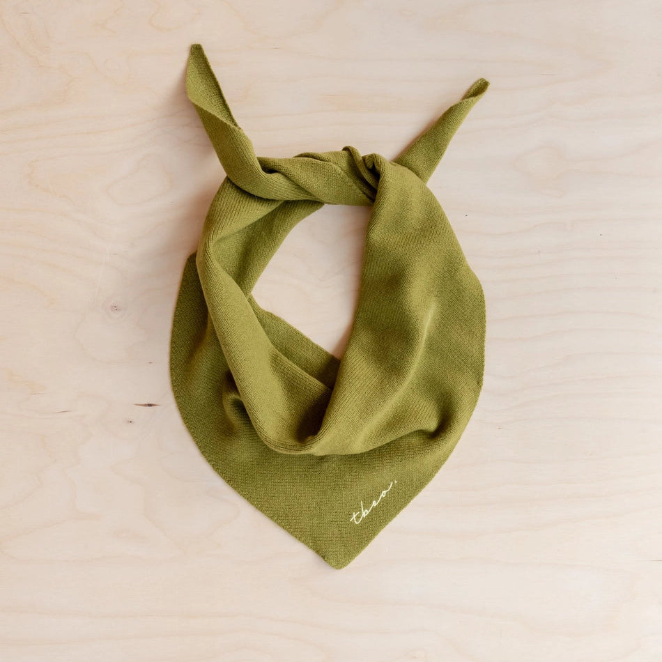 TBCo Merino Wool Triangle Scarf - Olive