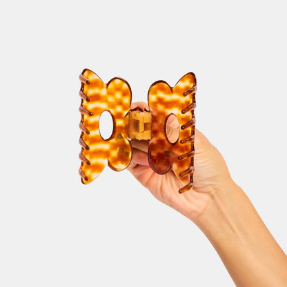 Chunks Flower Claw in Honey Check