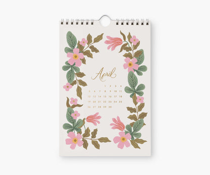 Rifle Paper Co 2026 Wall Calendar - Strawberry Fields