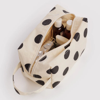 Baggu Dopp Wash Bag - Cream and Black Polka Dot