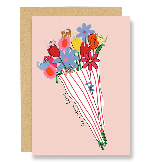 Mother's Day Cat Bouquet Card