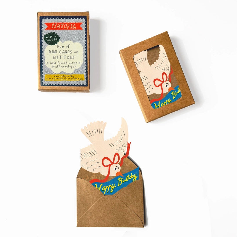 Isatopia Mini Cards - Happy Birthday Bird