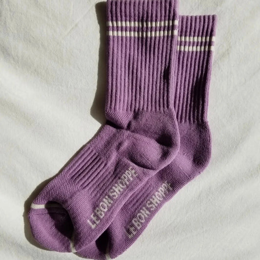 Le Bon Shoppe Boyfriend Socks - Grape