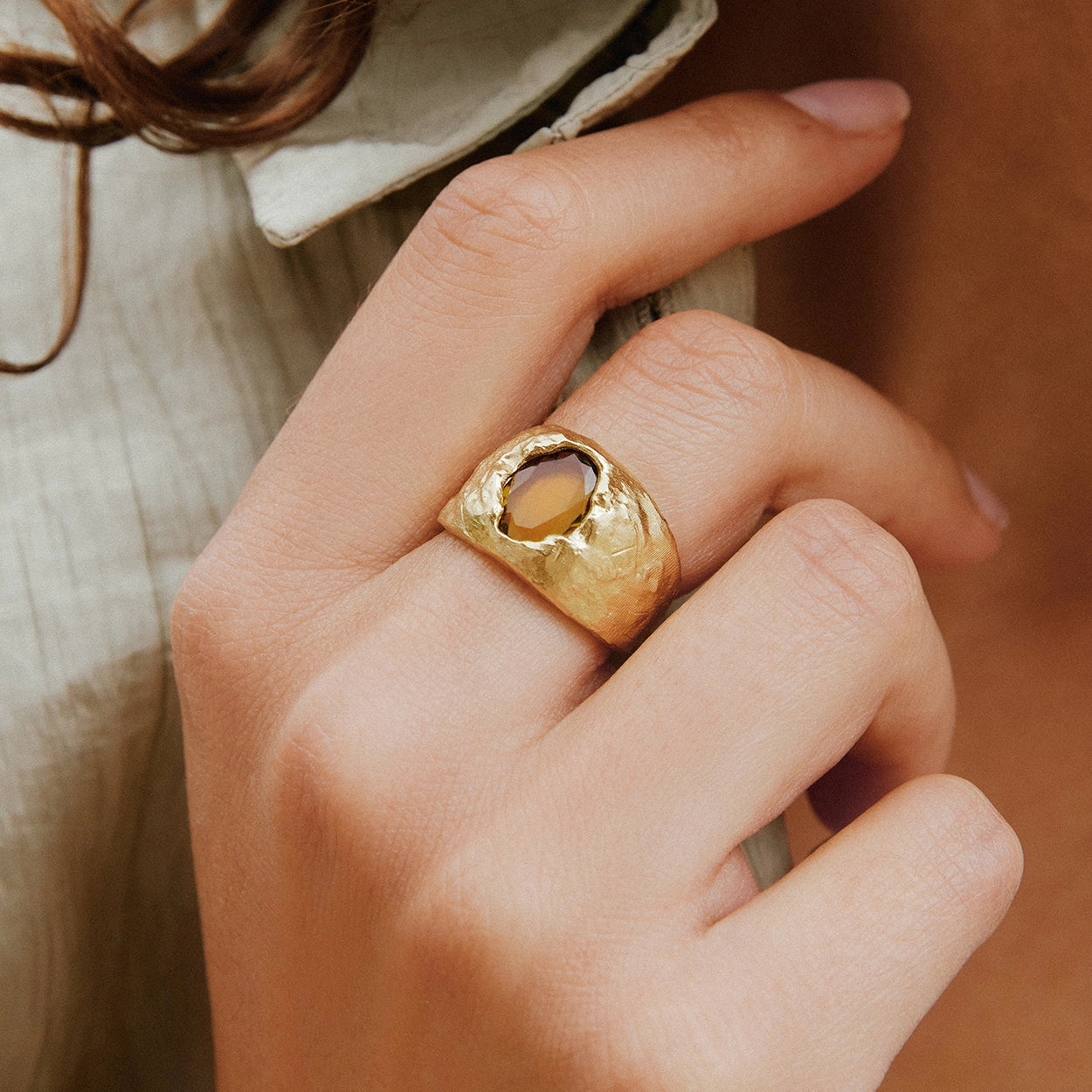 Agapée Carmen Olive Green Ring