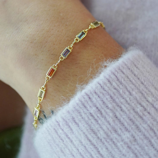 Rainbow Channel Bracelet - Gold