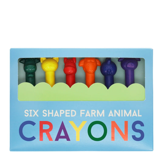 Animal Head Crayons - Set of 6