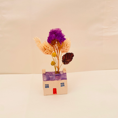 Ceramic Bothy House Bud Vase