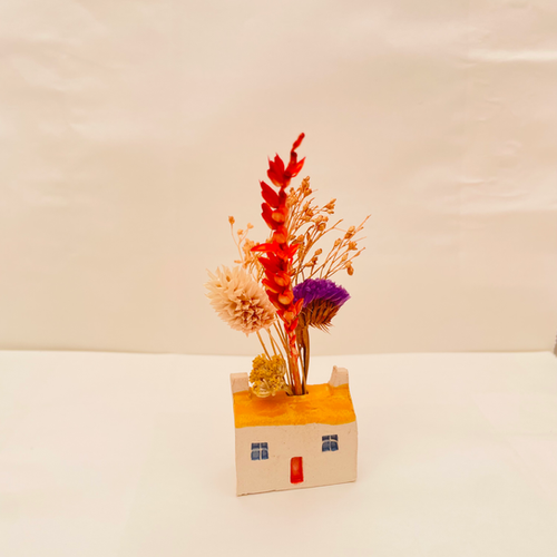 Ceramic Bothy House Bud Vase