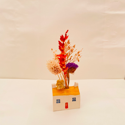 Ceramic Bothy House Bud Vase