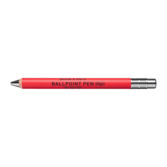 Days Gel Wood Ball Pen - Red