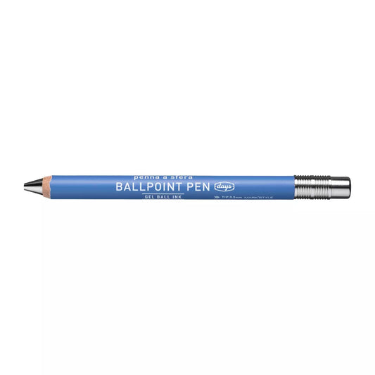 Days Gel Wood Ball Pen - Blue