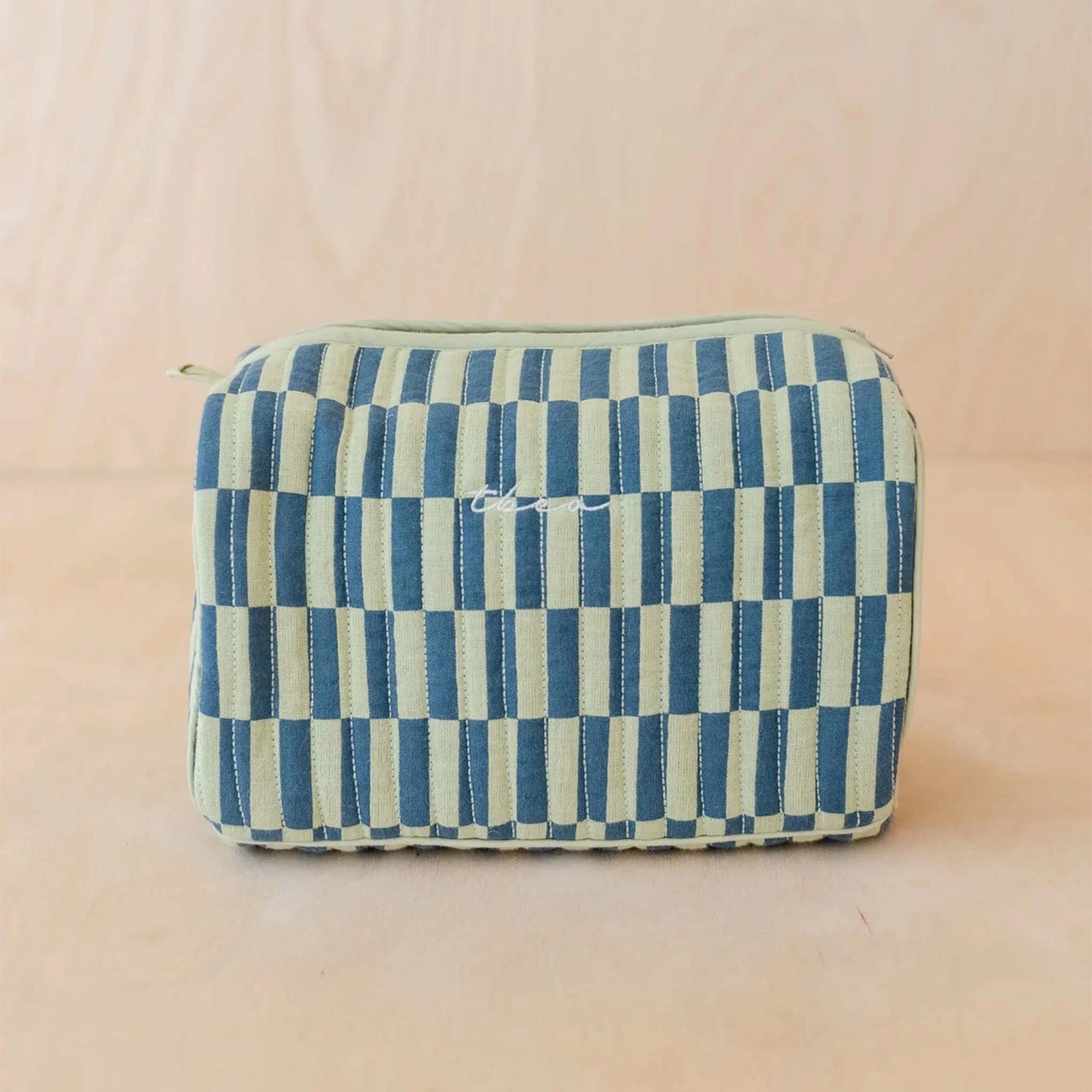 TBCo Travel Wash Bag - Green Checkerboard