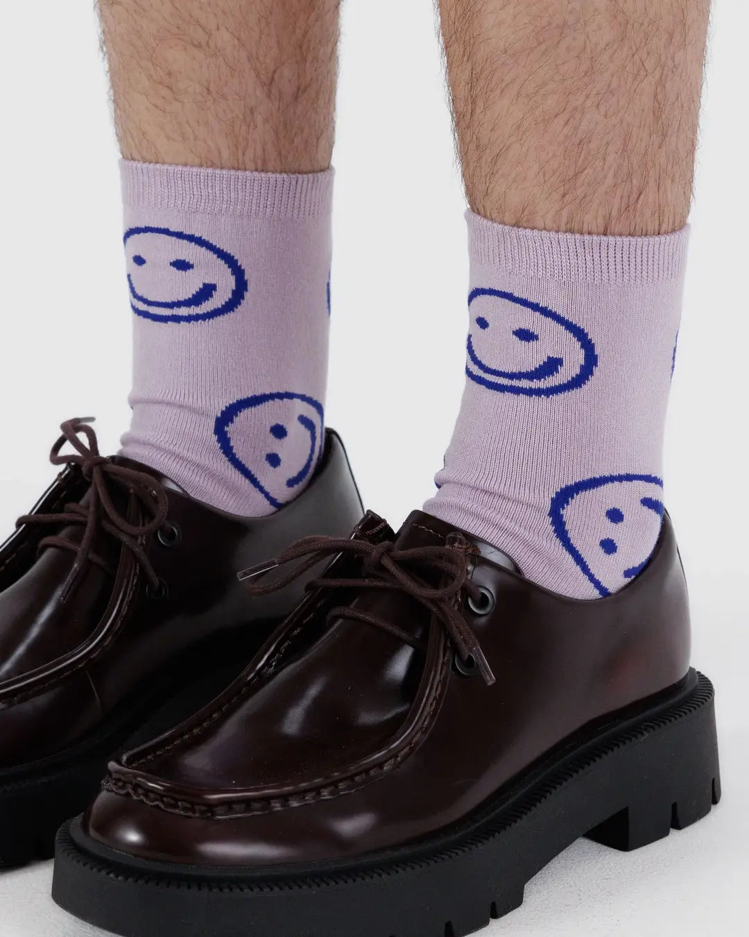 Baggu Crew Socks - Dusty Pink Happy