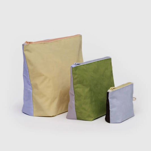 Baggu Go Pouch Set - Pastels Colourblock