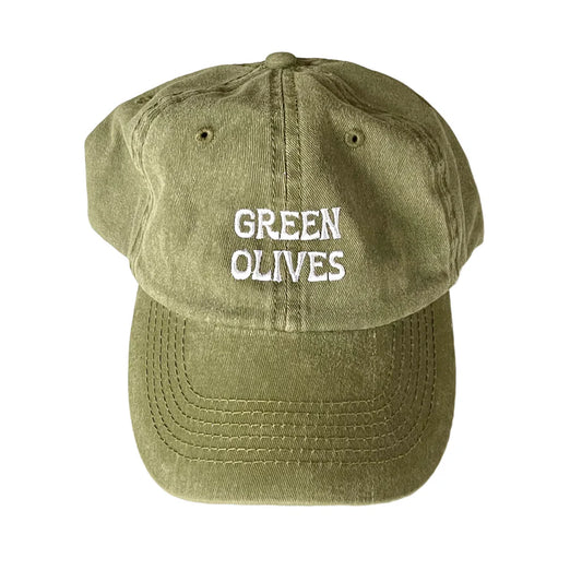 Embroidered Dad Cap - Green Olives