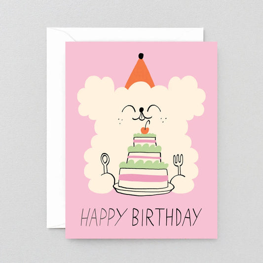 Happy Birthday Dog Cake Card