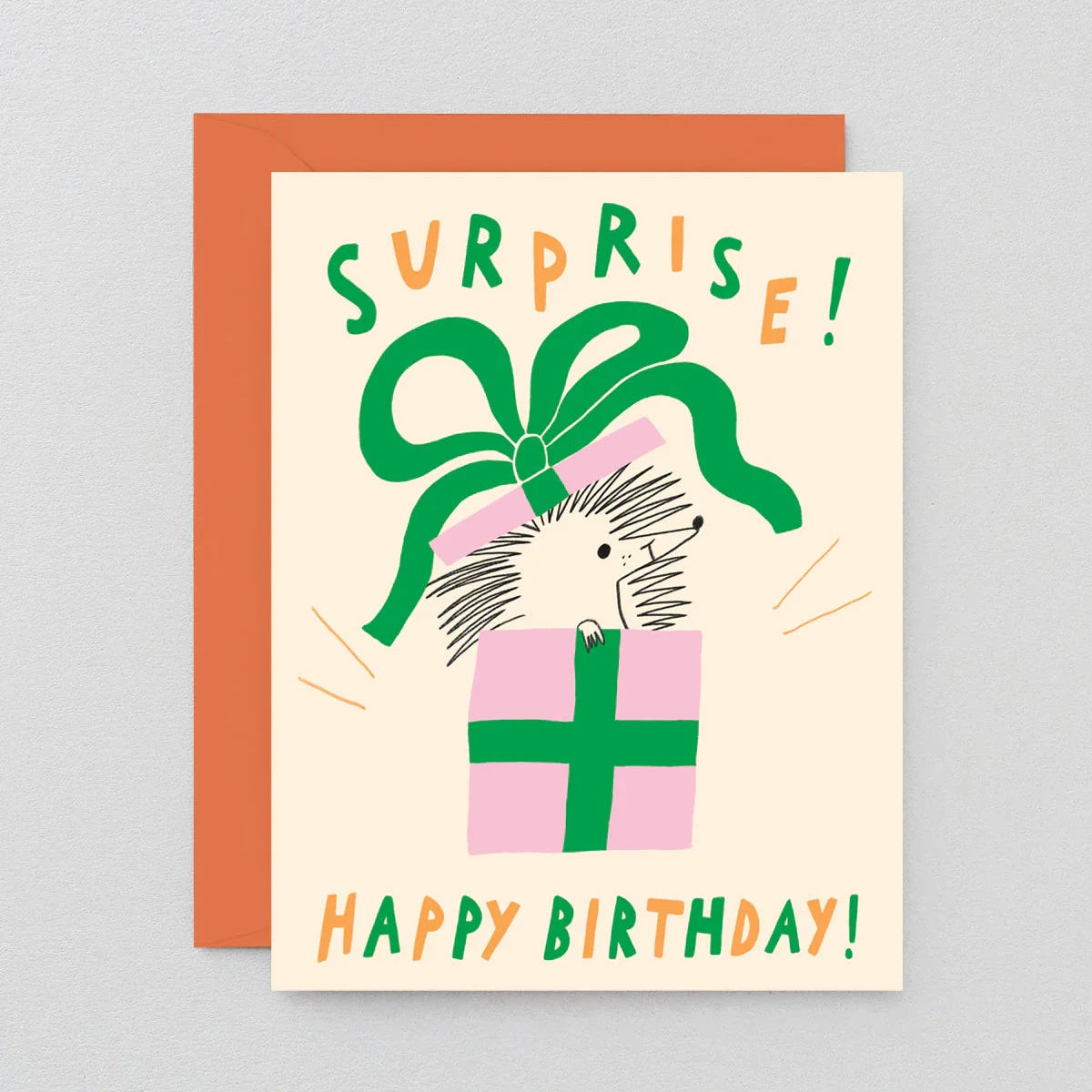 Surprise Happy Birthday Hedgehog Card