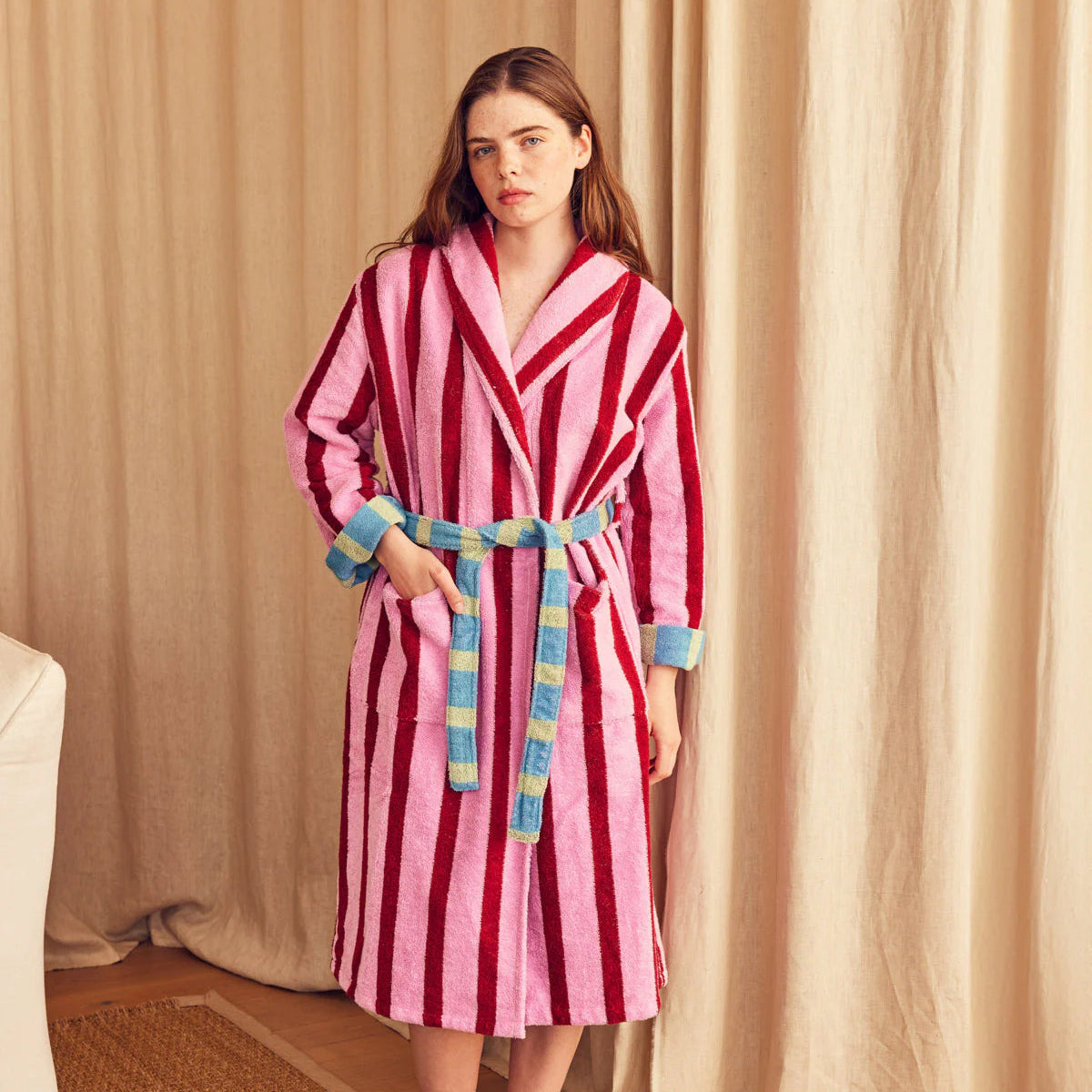 Dusen Dusen Bathrobe - Magnolia