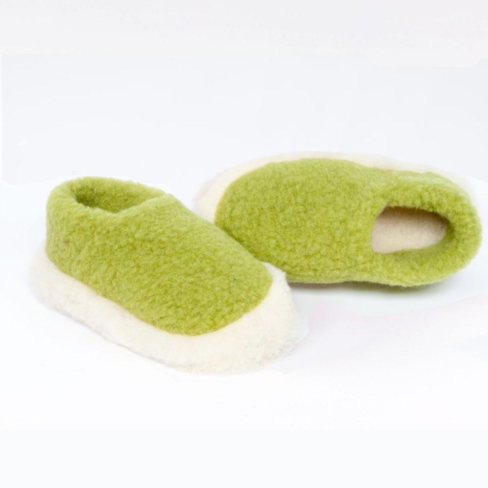 Siberian Slippers - Pea Green