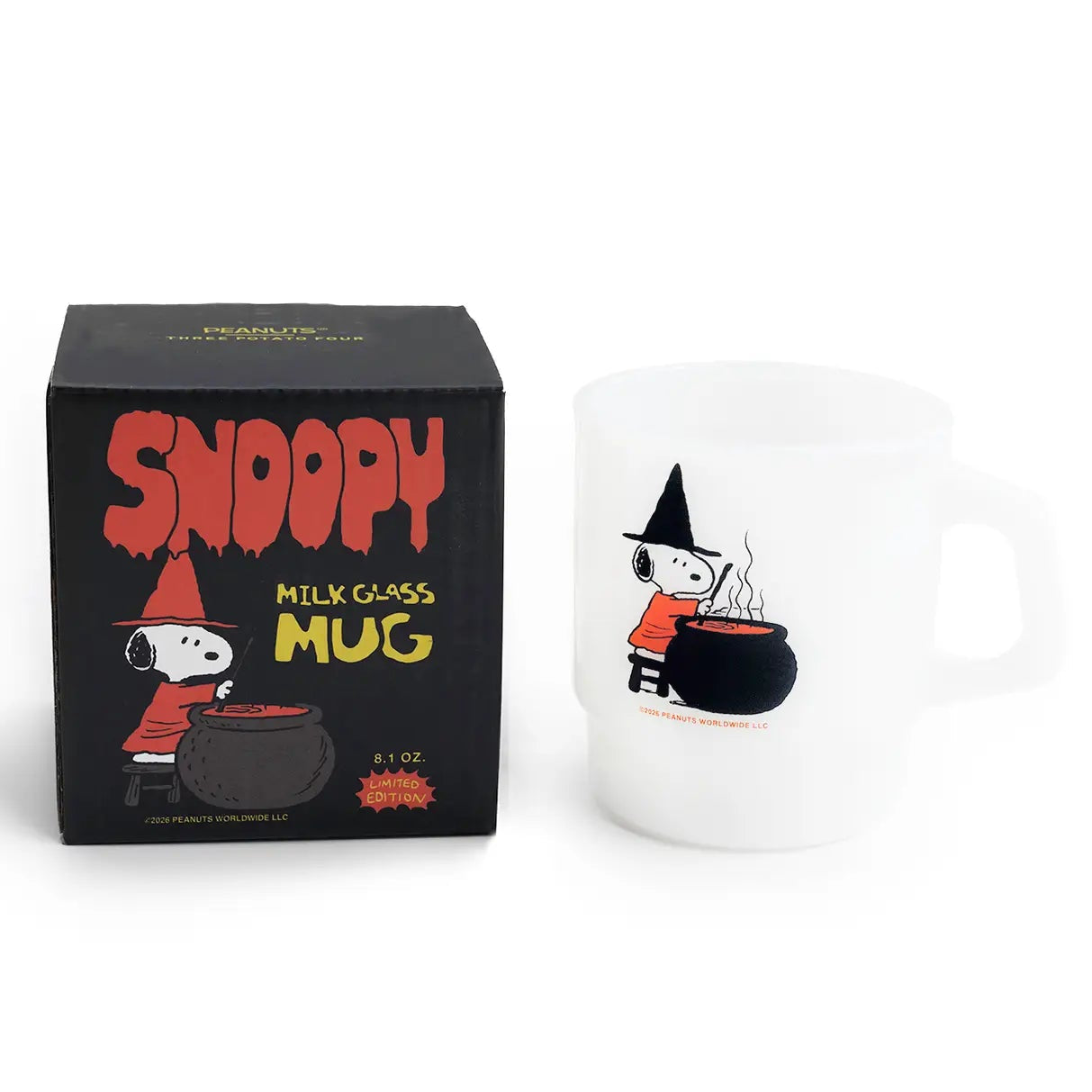 Snoopy Witch Glass Mug