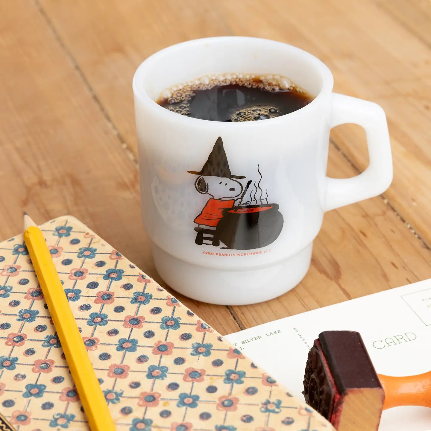 Snoopy Witch Glass Mug