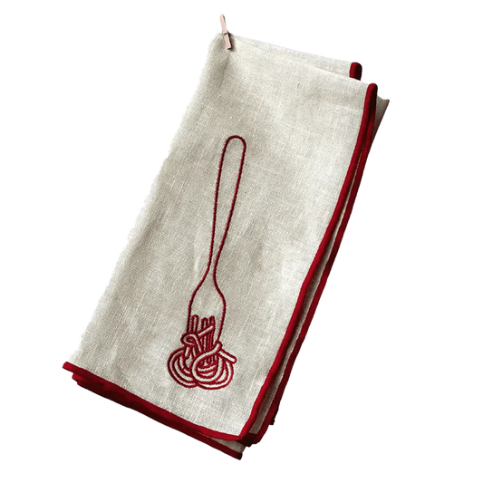 Maegen Embroidered Napkin Set of 2 - Spaghetti